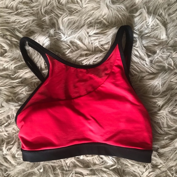 Lululemon red with mesh sports bra size 0